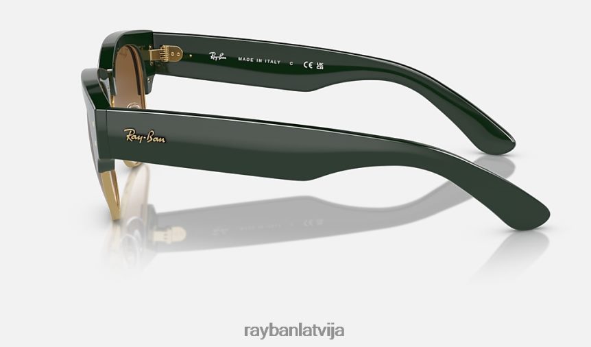 mega klubmeistars pulēta zaļa uz zelta/gaiši brūna F0L86X21 vīriešiem Ray-Ban saulesbrilles