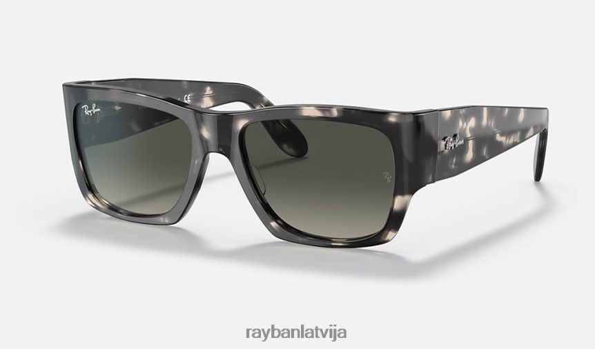 nomadu pleķis pulēta pelēka havana/pelēka F0L86X518 vīriešiem Ray-Ban saulesbrilles