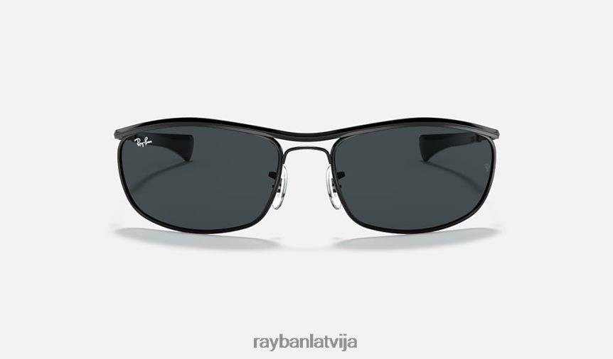 olimpietis un luksuss pulēts melns/zils F0L86X790 vīriešiem Ray-Ban saulesbrilles