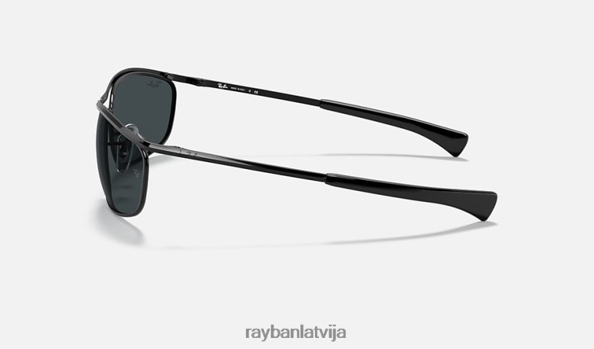 olimpietis un luksuss pulēts melns/zils F0L86X790 vīriešiem Ray-Ban saulesbrilles