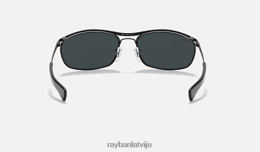 olimpietis un luksuss pulēts melns/zils F0L86X790 vīriešiem Ray-Ban saulesbrilles
