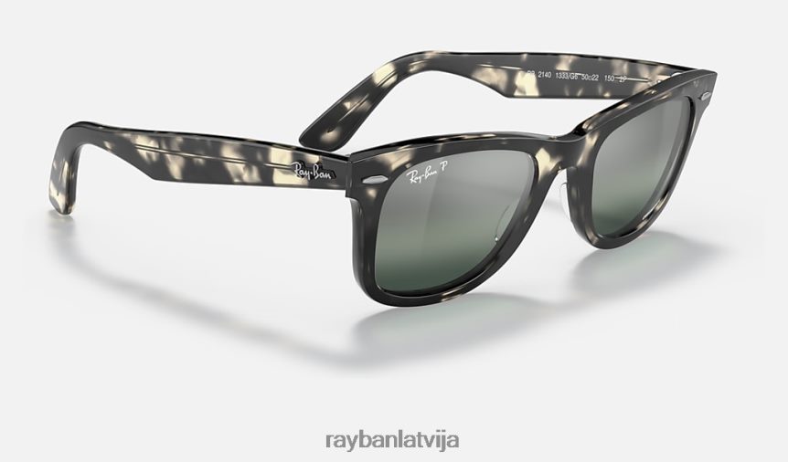 oriģinālā ceļinieka krāsa pulēta pelēka havana/sudraba/zila F0L86X301 vīriešiem Ray-Ban saulesbrilles