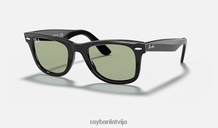 oriģinālās wayfarer mazgātās lēcas pulēta melna/zaļa F0L86X397 vīriešiem Ray-Ban saulesbrilles