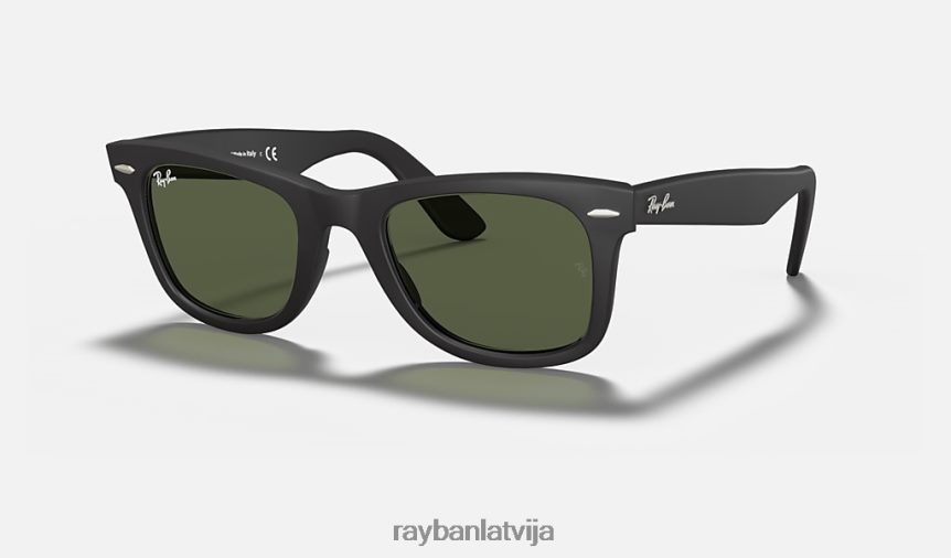 oriģināla ceļinieku klasika matēts melns/zaļš F0L86X14 vīriešiem Ray-Ban saulesbrilles