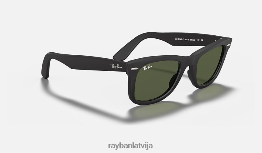 oriģināla ceļinieku klasika matēts melns/zaļš F0L86X14 vīriešiem Ray-Ban saulesbrilles