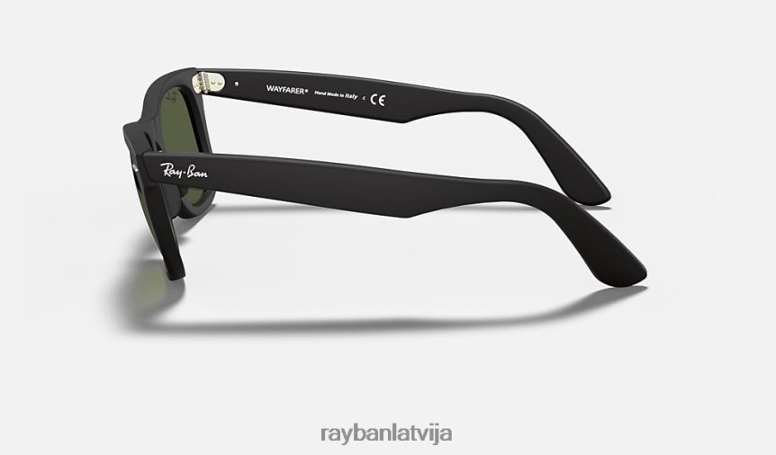 oriģināla ceļinieku klasika matēts melns/zaļš F0L86X14 vīriešiem Ray-Ban saulesbrilles