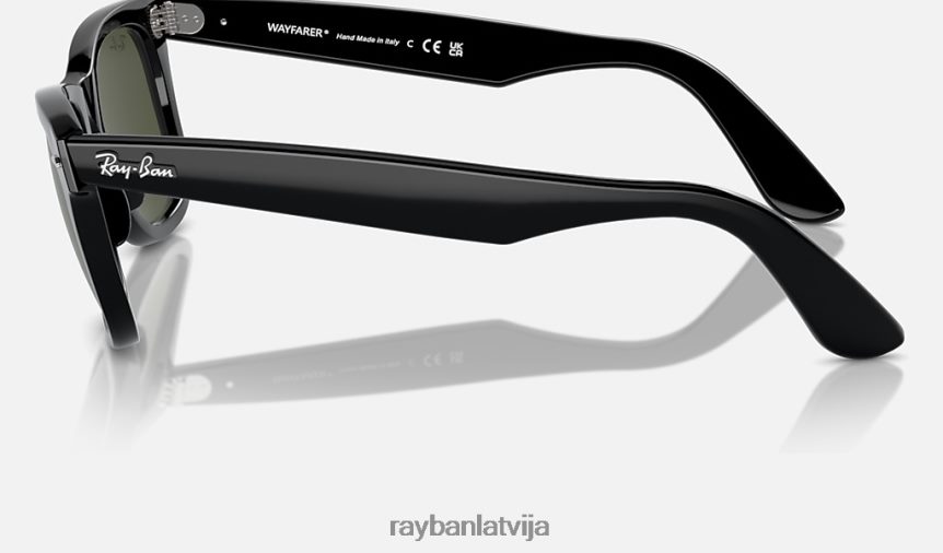 oriģināla ceļinieku klasika pulēta melna/zaļa F0L86X10 vīriešiem Ray-Ban saulesbrilles