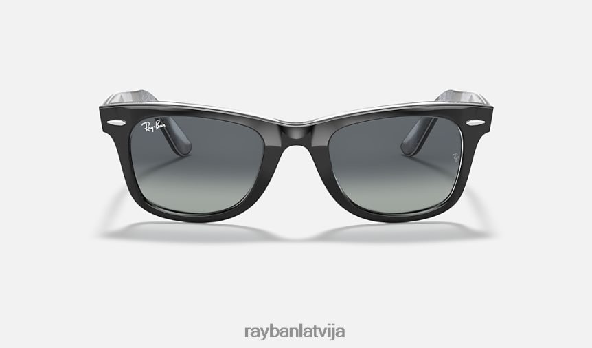 oriģināls wayfarer krāsu sajaukums pulēta melna/gaiši pelēka F0L86X994 vīriešiem Ray-Ban saulesbrilles
