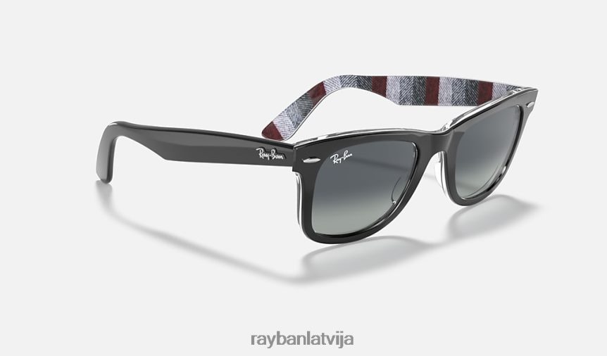 oriģināls wayfarer krāsu sajaukums pulēta melna/gaiši pelēka F0L86X994 vīriešiem Ray-Ban saulesbrilles