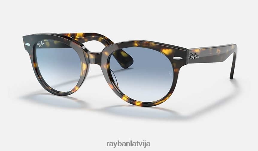 orion pulēta dzeltena havana/gaiši zila F0L86X1241 vīriešiem Ray-Ban saulesbrilles