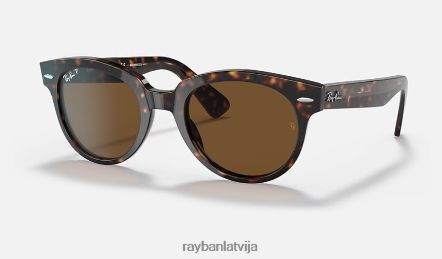 orion pulēts bruņurupucis/brūns F0L86X1243 vīriešiem Ray-Ban saulesbrilles