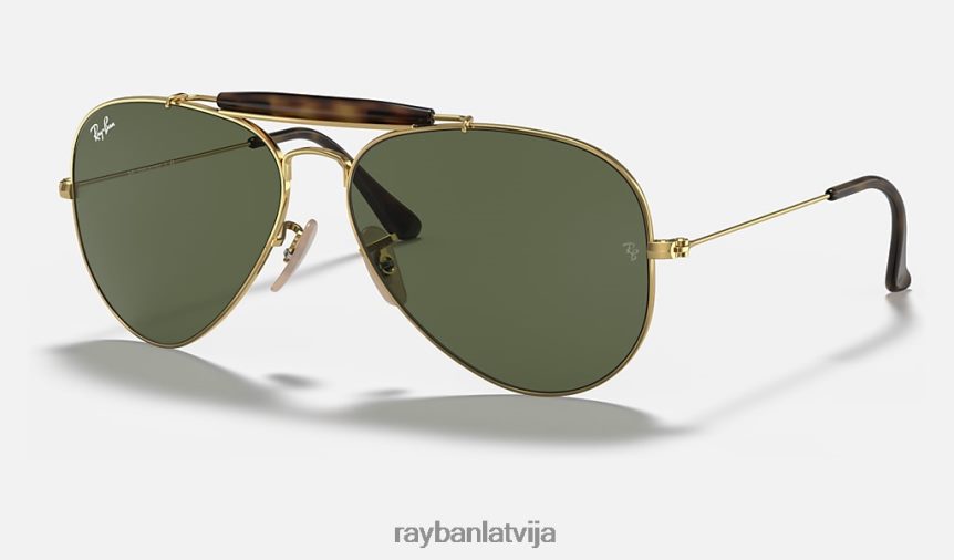 outdoorsman havana kolekcija pulēts zelts/zaļš F0L86X867 vīriešiem Ray-Ban saulesbrilles