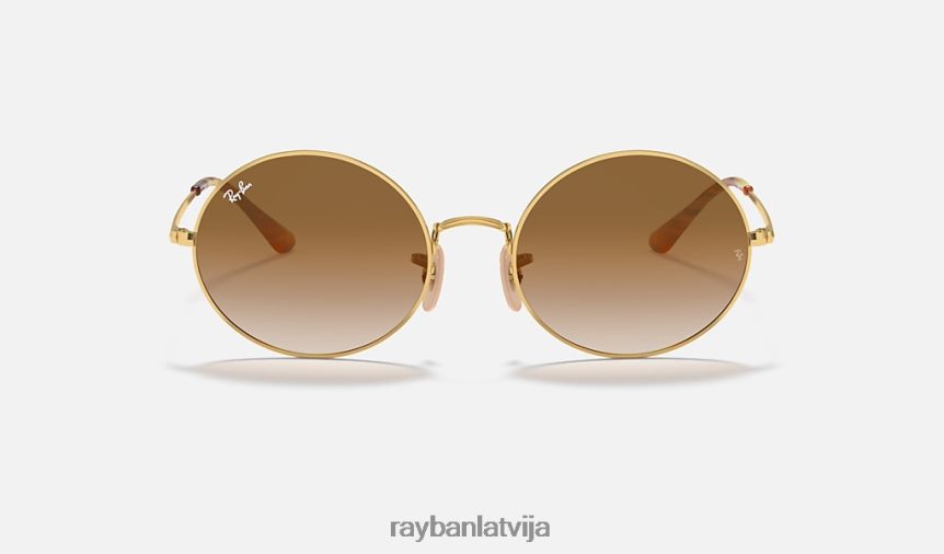 ovāls 1970. gads pulēts zelts/gaiši brūns F0L86X870 vīriešiem Ray-Ban saulesbrilles