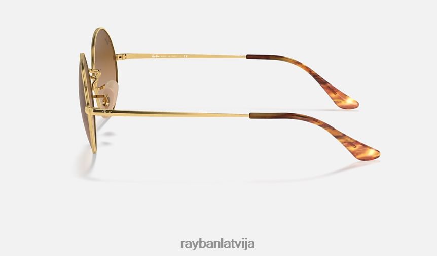 ovāls 1970. gads pulēts zelts/gaiši brūns F0L86X870 vīriešiem Ray-Ban saulesbrilles