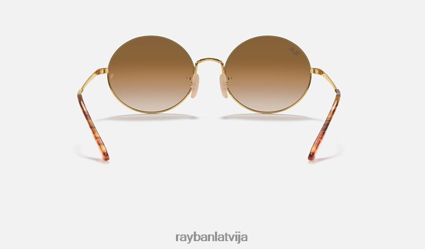 ovāls 1970. gads pulēts zelts/gaiši brūns F0L86X870 vīriešiem Ray-Ban saulesbrilles