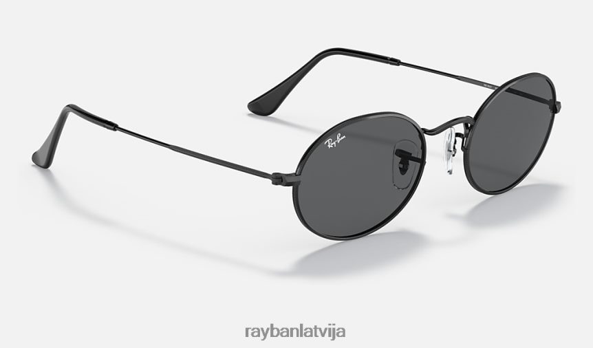 ovāls pulēta melna/pelēka F0L86X952 vīriešiem Ray-Ban saulesbrilles