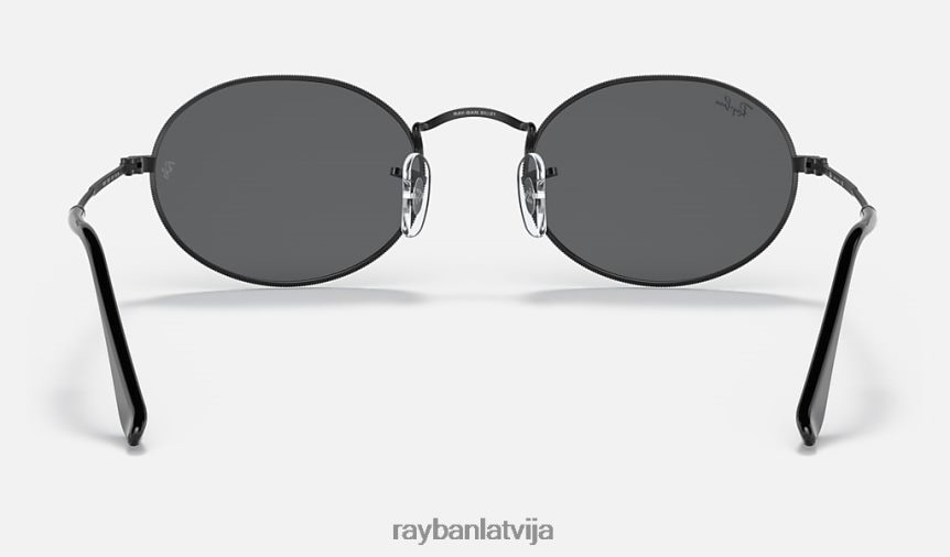 ovāls pulēta melna/pelēka F0L86X952 vīriešiem Ray-Ban saulesbrilles