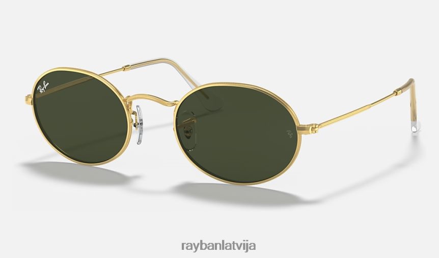 ovāls pulēts zelts/zaļš F0L86X1180 vīriešiem Ray-Ban saulesbrilles