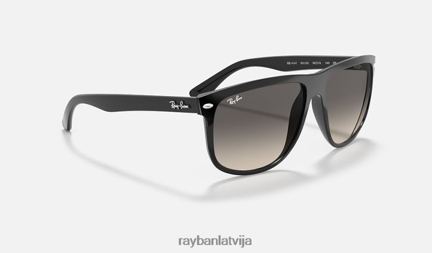 puisis pulēta melna/pelēka F0L86X257 vīriešiem Ray-Ban saulesbrilles