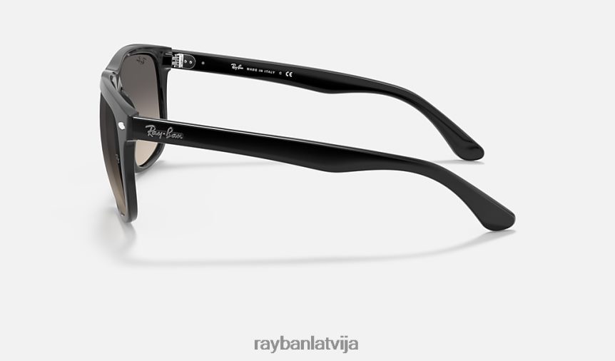 puisis pulēta melna/pelēka F0L86X257 vīriešiem Ray-Ban saulesbrilles