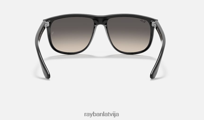 puisis pulēta melna/pelēka F0L86X257 vīriešiem Ray-Ban saulesbrilles