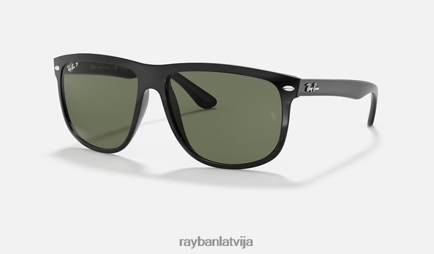 puisis pulēta melna/tumši zaļa F0L86X258 vīriešiem Ray-Ban saulesbrilles