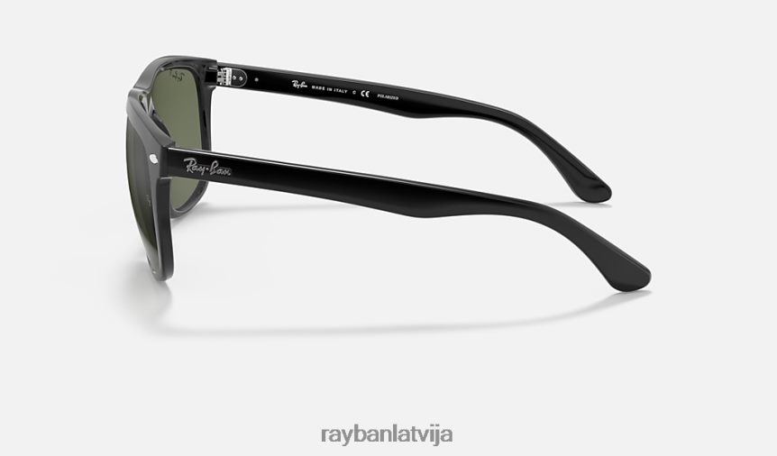 puisis pulēta melna/tumši zaļa F0L86X258 vīriešiem Ray-Ban saulesbrilles