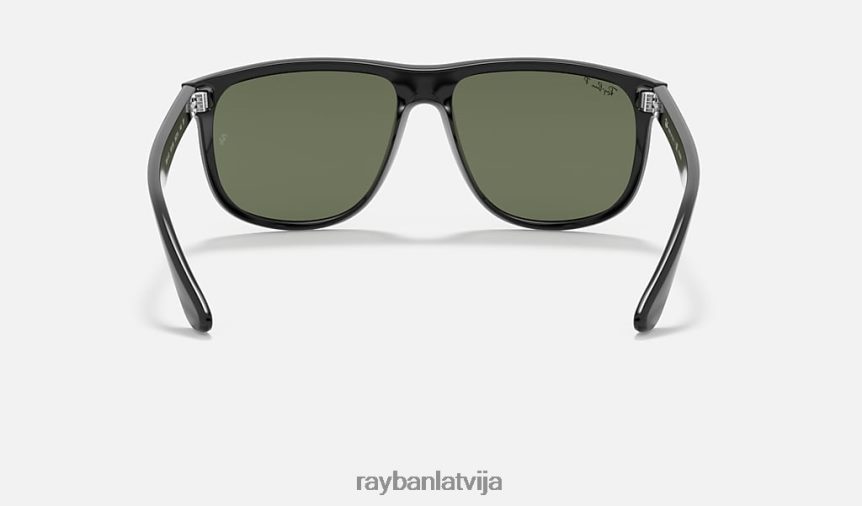 puisis pulēta melna/tumši zaļa F0L86X258 vīriešiem Ray-Ban saulesbrilles