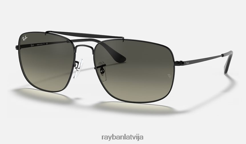 pulkvedis pulēta melna/pelēka F0L86X859 vīriešiem Ray-Ban saulesbrilles