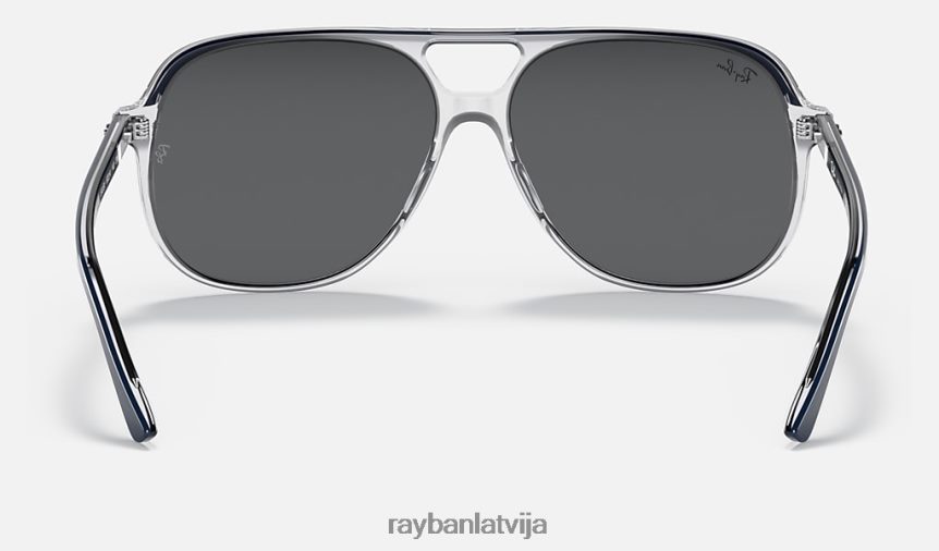 rēķins pulēta zila uz caurspīdīga/tumši pelēka F0L86X107 vīriešiem Ray-Ban saulesbrilles