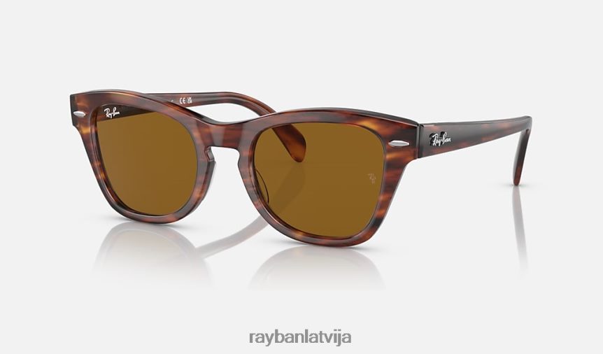 rb0707s pulēta svītraina havana/brūna F0L86X405 vīriešiem Ray-Ban saulesbrilles