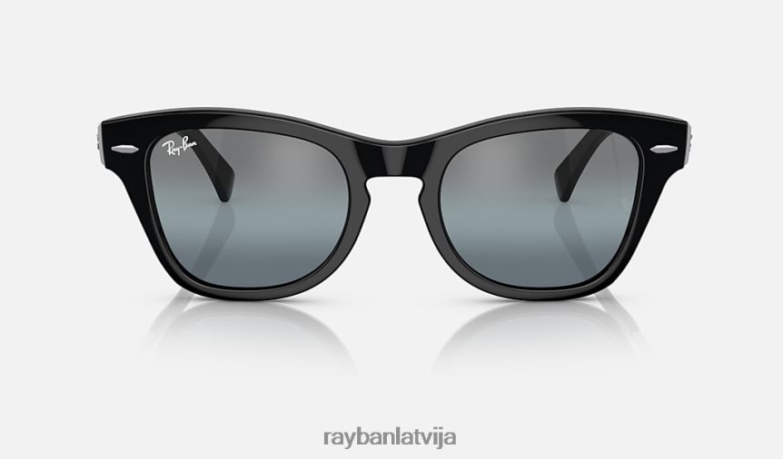 rb0707sm pulēta melna/zila vintage F0L86X1496 vīriešiem Ray-Ban saulesbrilles