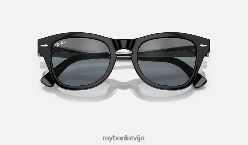 rb0707sm pulēta melna/zila vintage F0L86X1496 vīriešiem Ray-Ban saulesbrilles