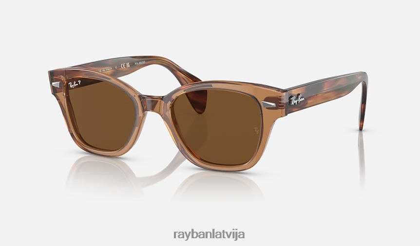 rb0880s pulēta caurspīdīga brūna/brūna F0L86X455 vīriešiem Ray-Ban saulesbrilles