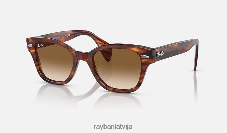 rb0880s pulēta svītraina havana/brūna F0L86X453 vīriešiem Ray-Ban saulesbrilles