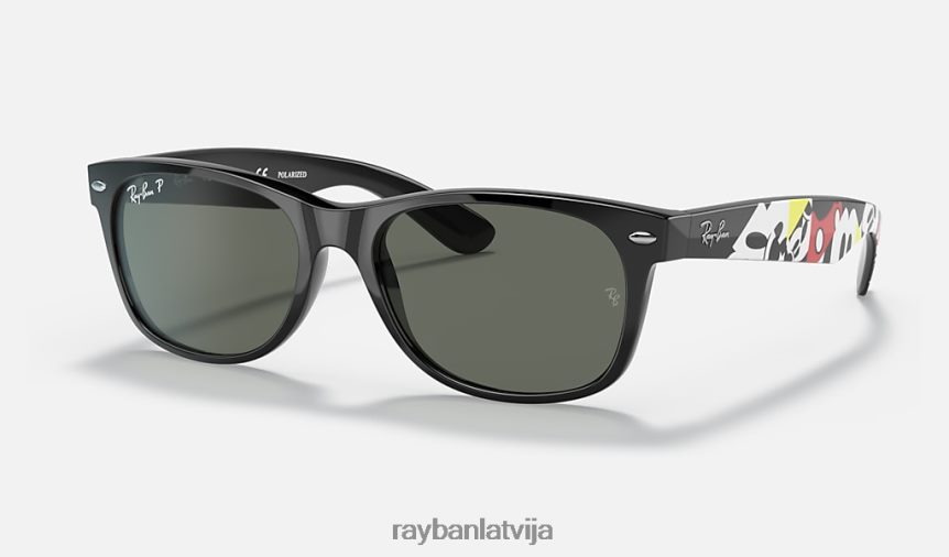 rb2132 Mikijs j19 pulēta melna/zaļa F0L86X1062 vīriešiem Ray-Ban saulesbrilles