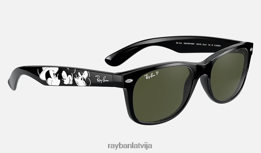 rb2132 jauns ceļinieks Mikijs s20 pulēta melna/zaļa F0L86X943 vīriešiem Ray-Ban saulesbrilles