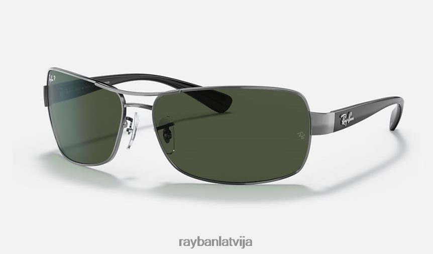 rb3379 pulēts gunmetāls/zaļš F0L86X967 vīriešiem Ray-Ban saulesbrilles