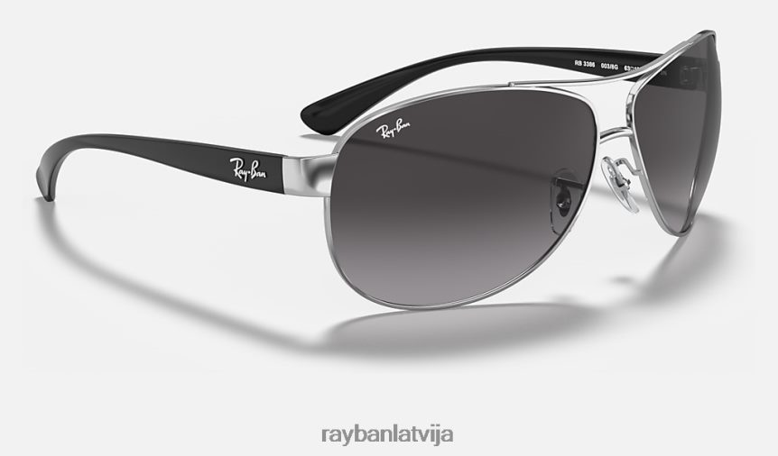 rb3386 pulēts sudrabs/pelēks F0L86X810 vīriešiem Ray-Ban saulesbrilles