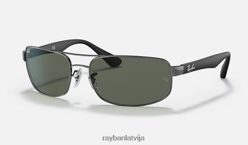 rb3445 pulēts gunmetāls/zaļš F0L86X803 vīriešiem Ray-Ban saulesbrilles