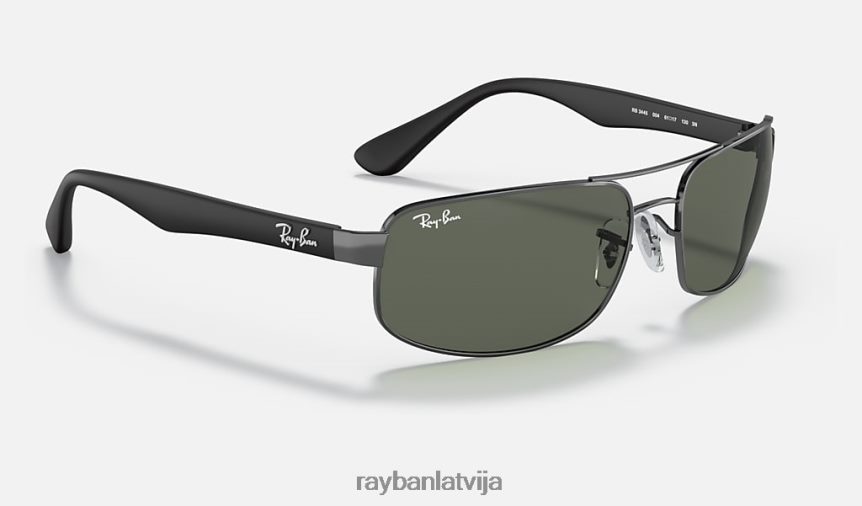 rb3445 pulēts gunmetāls/zaļš F0L86X803 vīriešiem Ray-Ban saulesbrilles