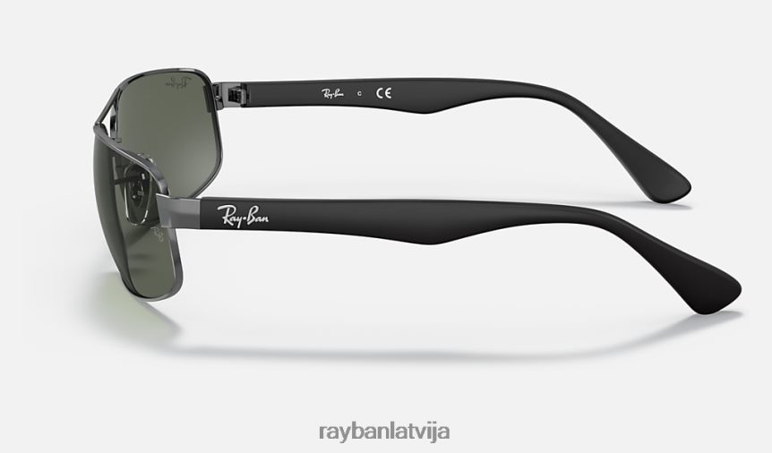 rb3445 pulēts gunmetāls/zaļš F0L86X803 vīriešiem Ray-Ban saulesbrilles