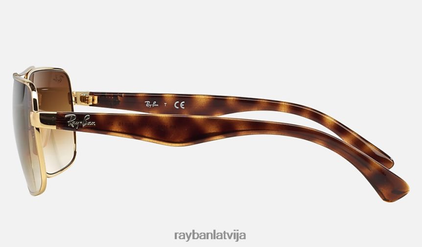 rb3483 matēts zelts/gaiši brūns F0L86X1266 vīriešiem Ray-Ban saulesbrilles