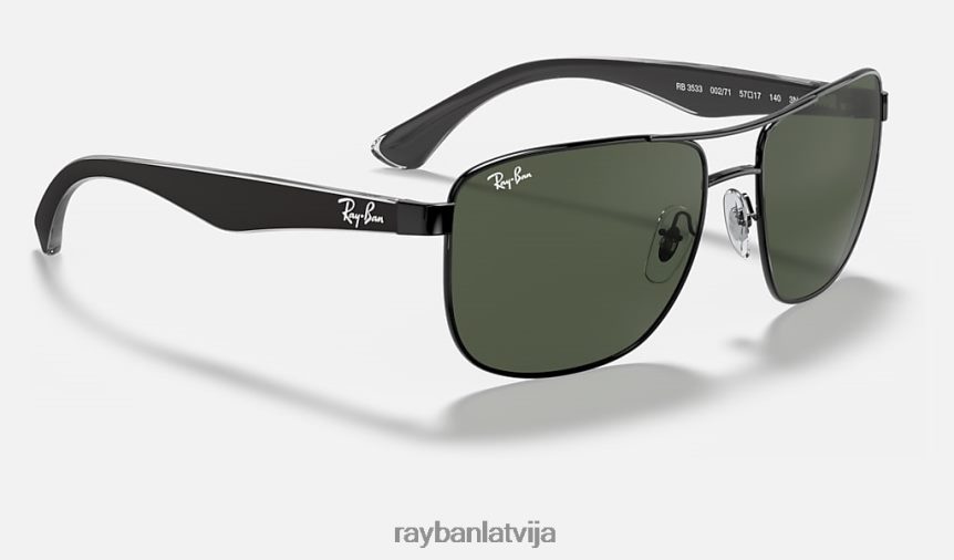 rb3533 pulēta melna/zaļa F0L86X1039 vīriešiem Ray-Ban saulesbrilles