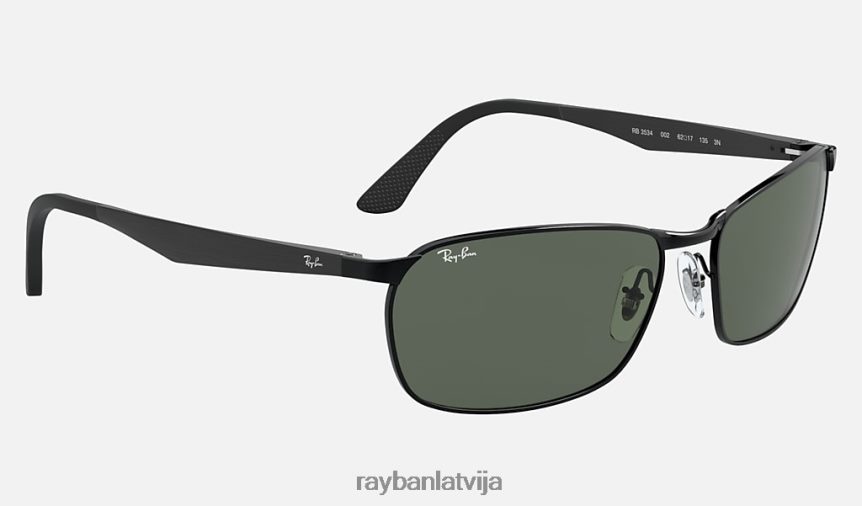 rb3534 pulēta melna/zaļa F0L86X1034 vīriešiem Ray-Ban saulesbrilles