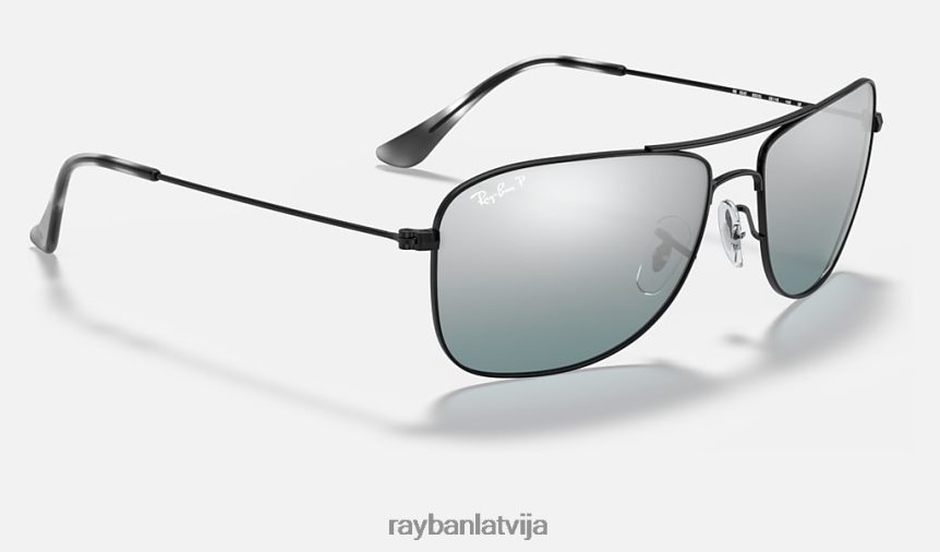 rb3543 krāsa pulēta melna/pelēka F0L86X776 vīriešiem Ray-Ban saulesbrilles