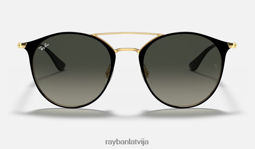 rb3546 pulēta melna uz zelta/pelēka F0L86X653 vīriešiem Ray-Ban saulesbrilles