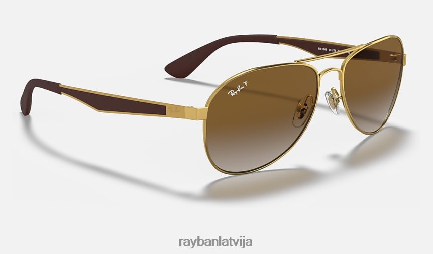 rb3549 pulēts zelts/brūns F0L86X872 vīriešiem Ray-Ban saulesbrilles