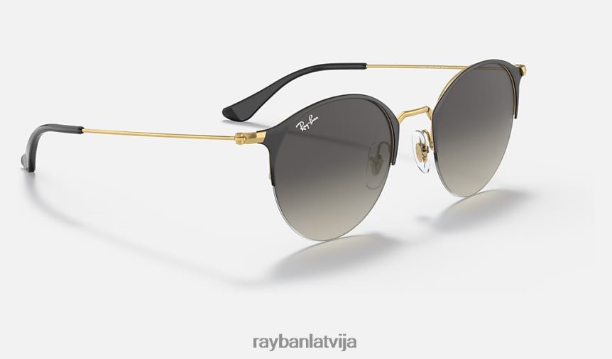 rb3578 pulēta melna uz zelta/pelēka F0L86X430 vīriešiem Ray-Ban saulesbrilles