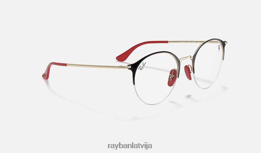 rb3578vm scuderia ferrari kolekcija pulēts melns uz zelta F0L86X2421 vīriešiem Ray-Ban saulesbrilles